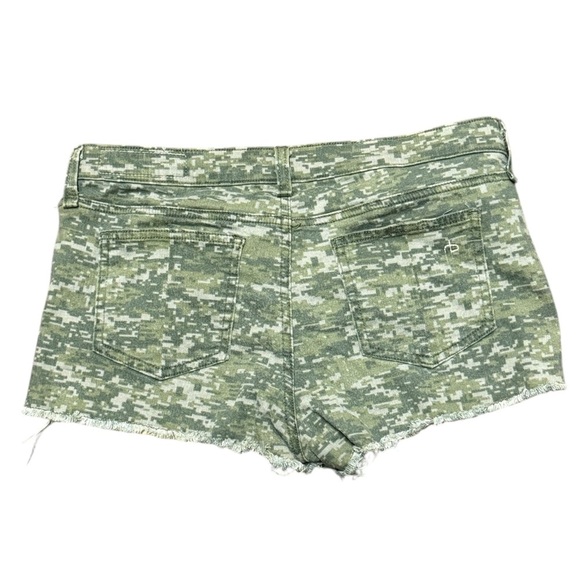 Rag & Bone jean shorts low rise camouflage green size 27 - Picture 2 of 10